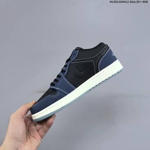 Jordan Air Jordan 1 Low Midnight Navy Black EU 36-46 Casual - Unisex (BS-66232)
