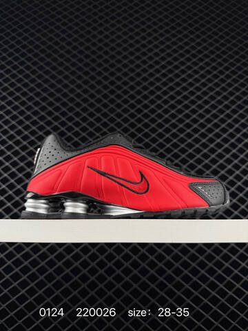 Nike Shox R4 Silver Black Red 28-35 Running - Women's (BS-72966)