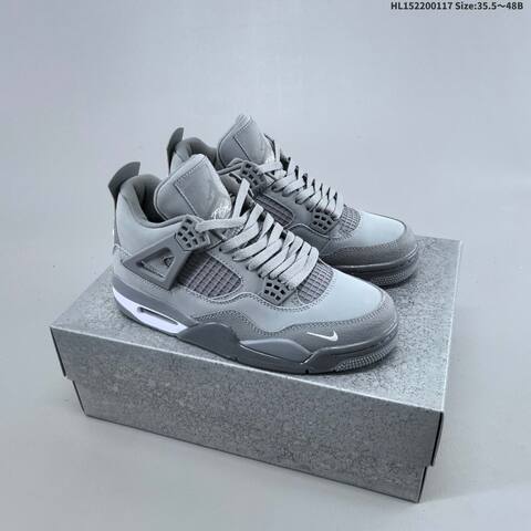 Jordan Air Jordan 4 Olive Green Black Sail 35 5-48 Basketball - Unisex BS-66939