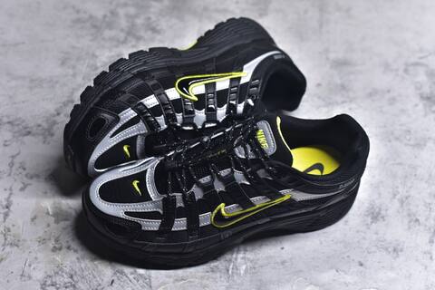 Nike P-6000 Black Silver Neon Yellow Running Shoe (BS-59663)