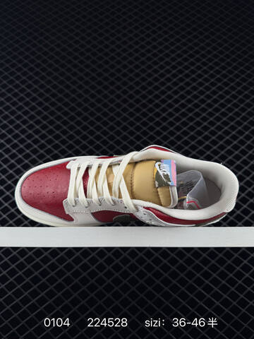 Nike SB Dunk Low Red Black Olive Cream 36-46 5 Skate - Unisex (BS-73335)