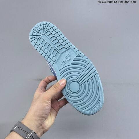 Jordan Air Jordan 1 Low Blue Denim White 36 47B Lifestyle - Women's (BS-66221)
