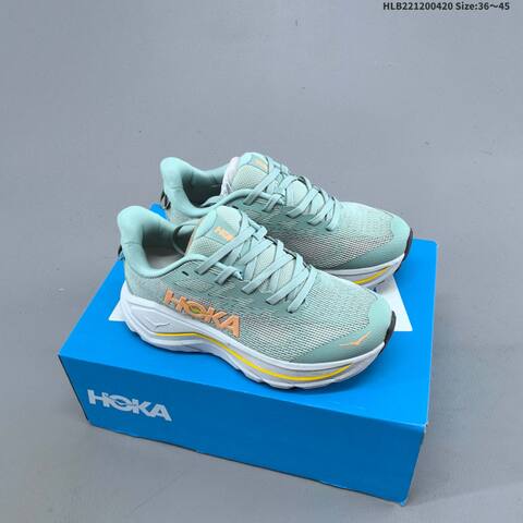 HOKA ONE ONE Challenger 8 Light Blue Dark Green Off White Neon Yellow EU 36-45 Running Shoe Running Sneakers - Unisex (BS-69348)