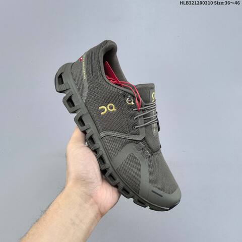 On Cloud 6 Olive Grey Gold EU 36-46 Running Shoe Running Sneakers - Unisex (BS-69686)