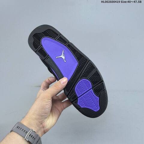 Jordan Air Jordan 4 Retro Purple Thunder Black Purple EU 40-47 5 Basketball - Men's (BS-66133)