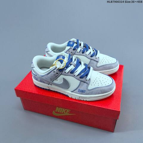 Nike Dunk Low Off White Grey Blue EU 36-45 Skate Shoe - Unisex BS-61325