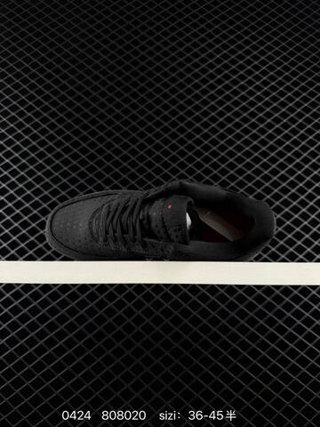 Nike Air Force 1 Low Triple Black Triple White With Heart Jacquard Pattern EU 36-45 With Half Sizes Lifestyle - Unisex (BS-71901)