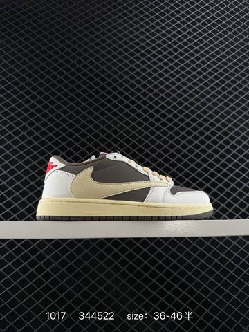 Jordan Air Jordan 1 Low Travis Scott Reverse Mocha DZ4137-106 White Black Olive Cream Red EU 36-46 Sneaker - Unisex BS-80495