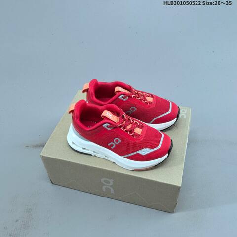 On Cloudmonster Red White Coral 26-35 Running Shoe Running Sneakers - Women's (BS-69531)