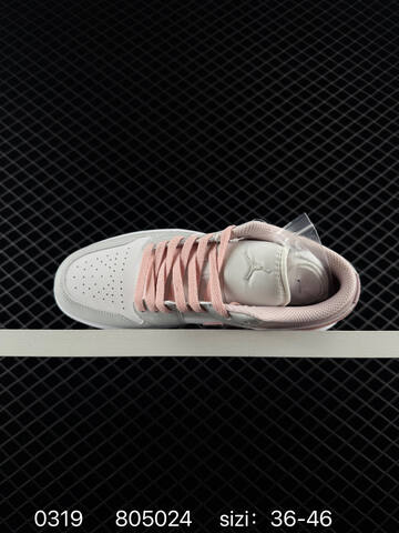 Jordan Air Jordan 1 Low Ghost White Light Grey Pink EU 36-46 Sneaker - Unisex (BS-79644)