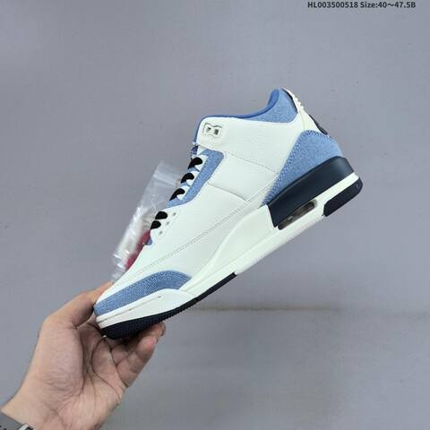 Jordan Air Jordan 3 White Light Blue Navy EU 40-47 5 Basketball - Men's (BS-65935)