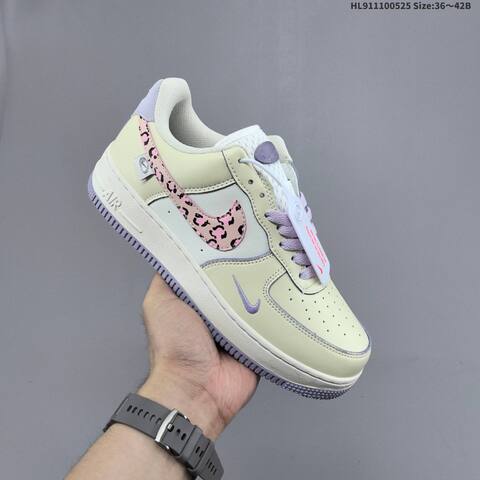 Nike Air Force 1 07 Beige White Purple Pink Black EU 36-42 Sneaker - Unisex BS-60133