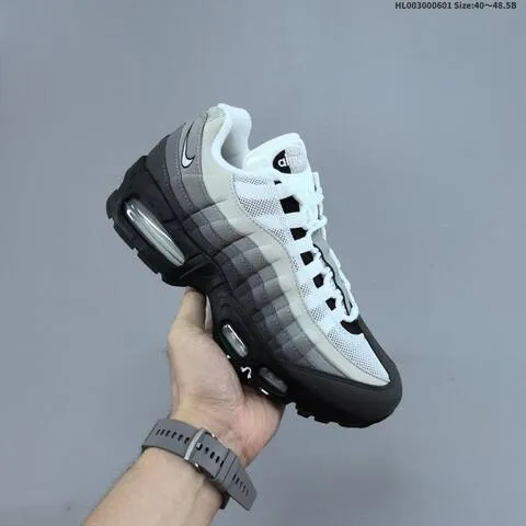 Nike Air Max 95 White Light Grey Dark Grey Black EU 40-48 5 Running Shoe - Men s BS-60023