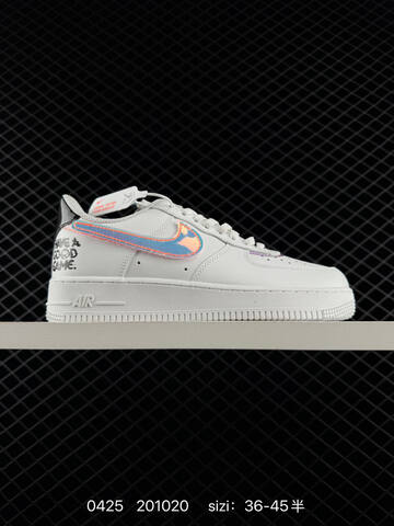 Nike Air Force 1 Low Multiple Colorways White With Iridescent Swoosh White With Iridescent Swoosh And Have A Good Game Print Sail With Dark Green Swoosh And Gum Outsole Grey White EU 36-45 Including Half Sizes Lifestyle - Unisex BS-71871
