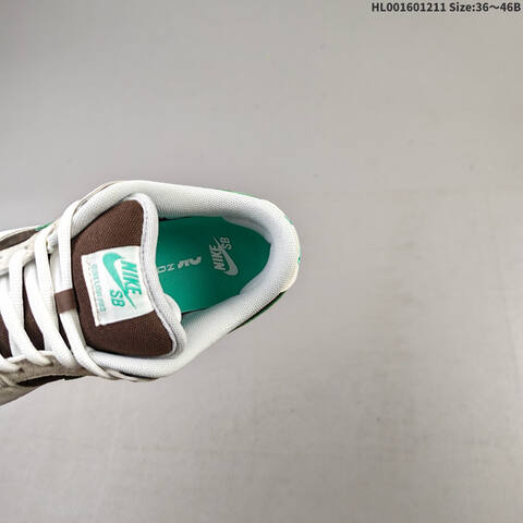Nike SB Dunk Low Pro White Brown Green EU 36-46 Skate Shoe - Unisex BS-62771