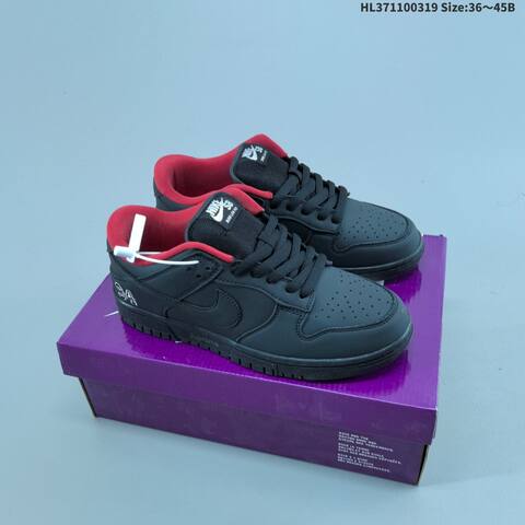 Nike SB Dunk Low Black Red EU 36-45 Skate Shoe - Unisex BS-61254
