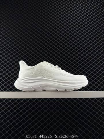 HOKA ONE ONE Clifton 10 Triple White EU 36-45 Running Shoe Running Sneakers - Unisex (BS-86631)