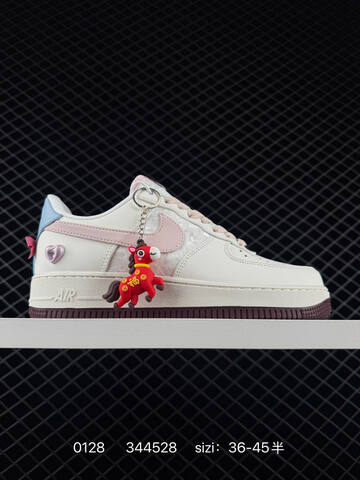 Nike Air Force 1 Low Off-white Pink Light Blue Metallic Silver With Burgundy Outsole 36-45 Half Lifestyle - Unisex (BS-72894)