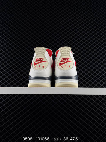 Jordan Air Jordan 4 Retro White Red Cream Dark Grey EU 36-47 5 Basketball - Unisex (BS-71608)