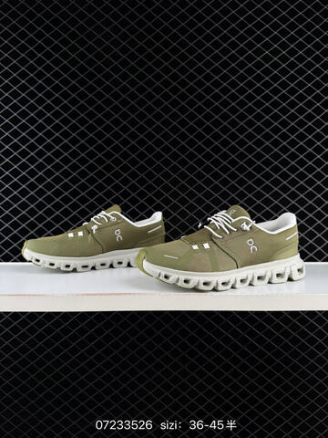 On Cloud 5 Olive Green White EU 36-45 Running Shoe Running Sneakers - Unisex (BS-84997)