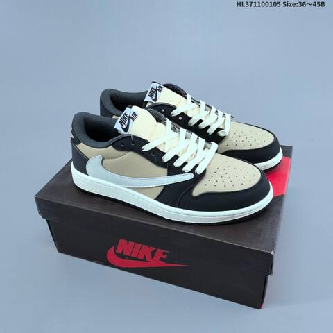Nike Air Jordan 1 Low Travis Scott Reverse Mocha Black White Mocha EU 36-45 Casual - Unisex (BS-67097)