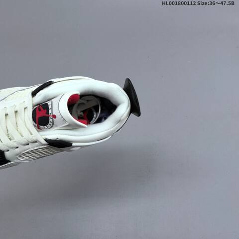 Jordan Air Jordan 4 Retro White Black Red 36 47 5 Basketball - Unisex BS-67001