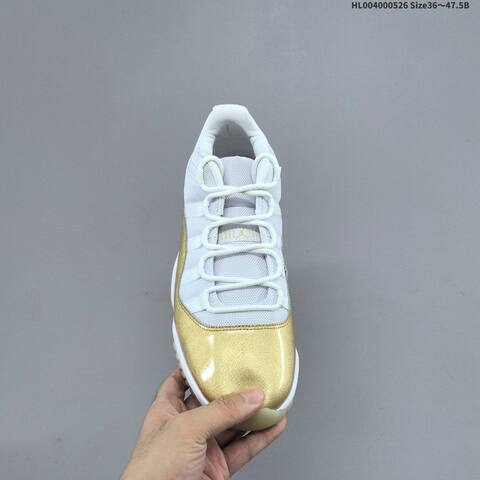 Jordan Air Jordan 11 Retro Low White Metallic Gold EU 36-47 5 Basketball - Unisex (BS-65876)