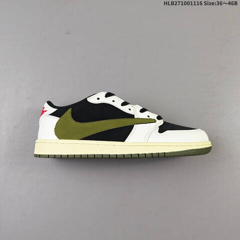 Nike Air Jordan 1 Low OG SP Black White Olive EU 36-46B Lifestyle - Women's (BS-63626)
