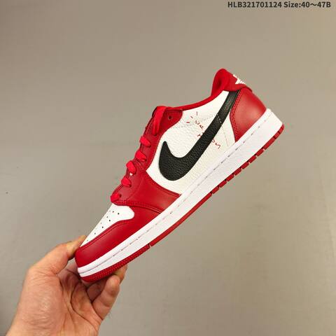 Nike Air Jordan 1 Low Red White Black EU 40-47 Casual - Men's (BS-63138)