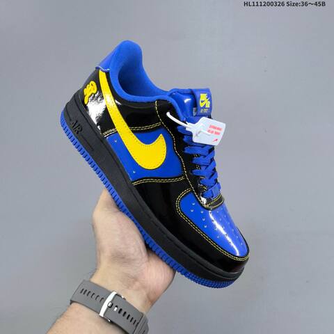 Nike Air Force 1 07 Black Blue Yellow EU 36-45 Sneaker - Unisex BS-61125
