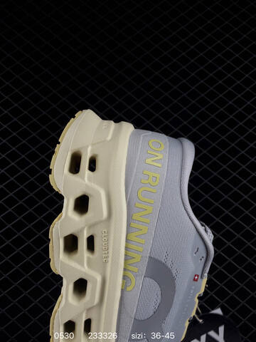 On Cloudmonster 2 Grey Cream Yellow EU 36-45 Running Shoe Running Sneakers - Unisex (BS-85225)