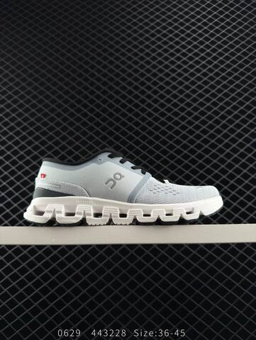On Cloud X 4 Light Grey White Black EU 36-45 Running Shoe Running Sneakers - Unisex (BS-85542)