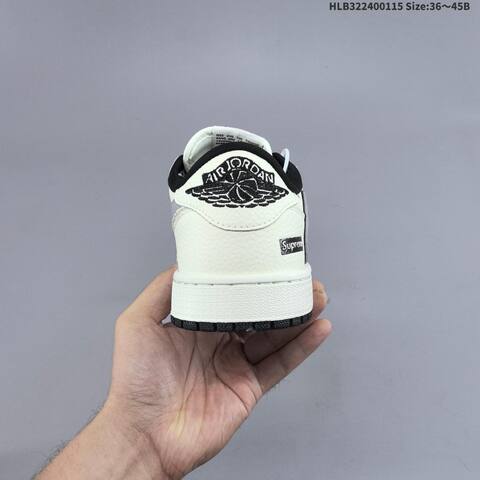 Nike Air Jordan 1 Low x Travis Scott DIY-inspired White Black Grey EU 36 45 Lifestyle - Unisex (BS-66960)