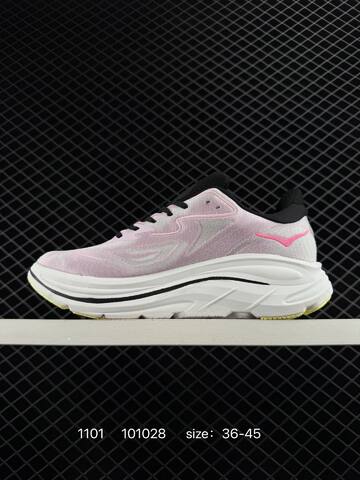 HOKA ONE ONE Clifton 10 Light Pink Black White Yellow EU 36-45 Running Shoe Running Sneakers - Unisex (BS-86399)