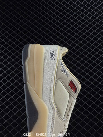 Jordan Air Jordan 4 Retro Beige Cream Grey Red EU 36-45 Basketball Shoe - Unisex (BS-80857)