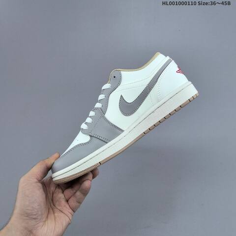 Jordan Air Jordan 1 Low White Grey Sail EU 36-45 Casual - Unisex (BS-67027)