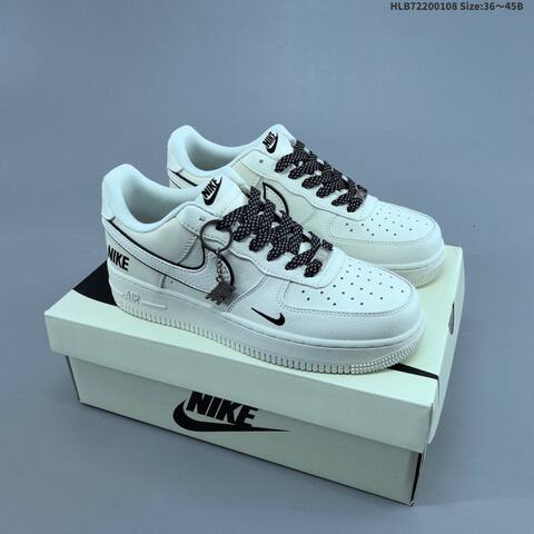 Nike Air Force 1 07 White Gray Black EU 36-45 Sneaker - Unisex BS-62139