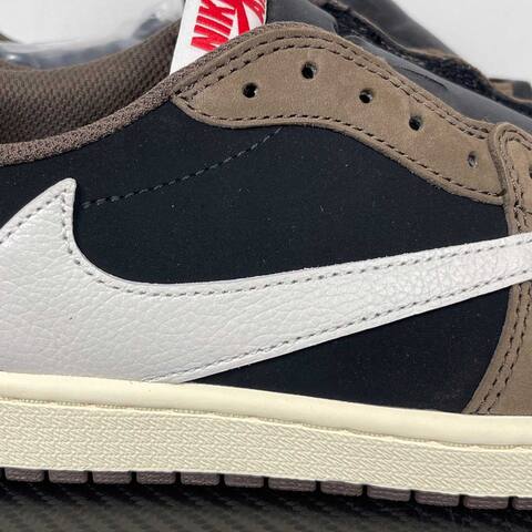 Jordan Travis Scott x Air Jordan 1 Low OG SP CQ4277-001 Mocha Black Sail Red Sneaker (BS-87189)
