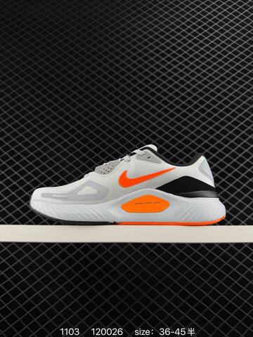 Nike Air Zoom CUSHLON 3 0 White Gray Black With Orange And Blue Accents 36-45 5 Running - Unisex (BS-80359)