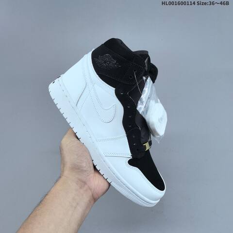 Jordan Air Jordan 1 Retro High Black White 36 46 Basketball - Unisex (BS-66978)