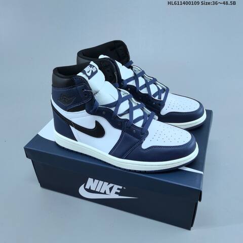 Jordan Air Jordan 1 Retro High Midnight Navy White Black 36 48 5 Basketball - Unisex (BS-67031)