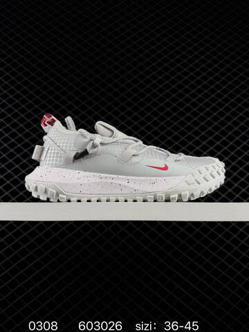 Nike ACG Mountain Fly Low GTX SE Beige Gray With Tan Outsole And Red Swoosh 36-45 Trail - Unisex (BS-72740)