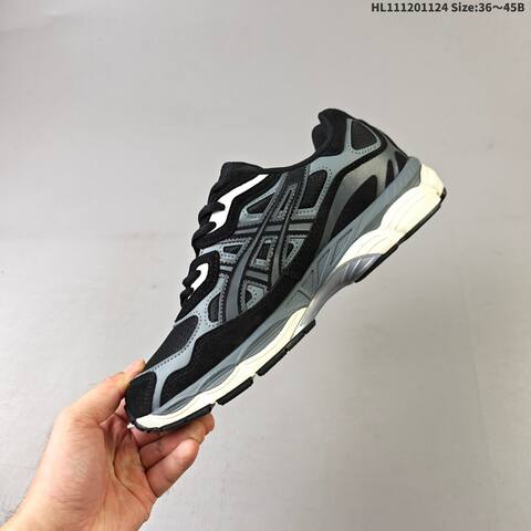 ASICS GEL NYC Black Grey White Cream EU 36-45 Running Shoe Running Sneakers - Unisex (BS-69239)