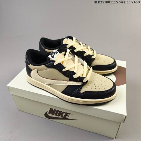 Nike Air Jordan 1 Low Pink White Cream 36 46 Casual - Unisex (BS-63673)