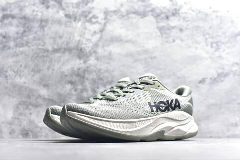 HOKA Rincon 4 Light Sage Off White Black Running Shoe Running Sneakers (BS-59403)