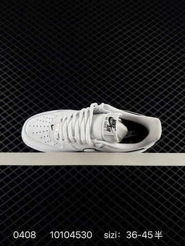 Nike Air Force 1 07 LV8 White With Black Swoosh Outline Black Outsole BMW M Motorsport Branding Details EU 36-45 Half Sizes Available Lifestyle - Unisex (BS-72229)