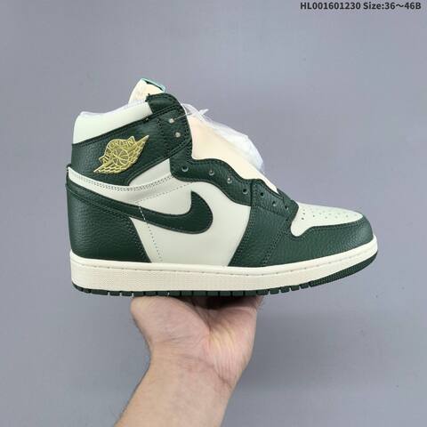 Jordan Air Jordan 1 Retro High OG Fir Green Cream White 36 46B Basketball - Women's (BS-67185)