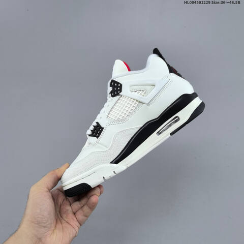 Jordan Air Jordan 4 Retro Flight Club Sail Black Red EU 36-48 5 Basketball - Unisex (BS-67205)