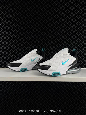 Nike Air Max 270 White Black Teal Clear EU 36-46 Running - Unisex (BS-70874)