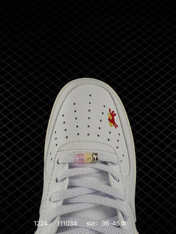 Nike Air Force 1 07 Low Join Forces IQ1143-100 White Cream With Multicolor Embroidery EU 36-45 5 Lifestyle - Unisex (BS-73536)